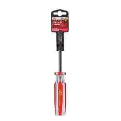 Ace Slotted 4 in. Screwdriver Steel Black 1/4 1