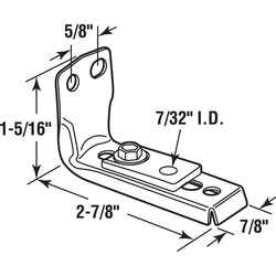 Prime-Line Brass-Plated Silver Steel Bracket 1 pk
