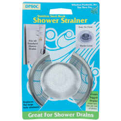 Whedon Drain Protector 3.6 in. Chrome Stainless Steel /Mesh Round Shower Drain Strainer