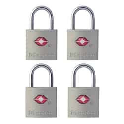Master Lock 7/8 in. H X 7/16 in. W X 7/8 in. L Steel Key Luggage Lock 4 pk Keyed Alike
