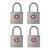 Master Lock 7/8 in. H X 7/16 in. W X 7/8 in. L Steel Key Luggage Lock 4 pk Keyed Alike