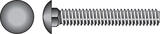 HILLMAN 3/8 Dia. x 2 in. L Hot Dipped Galvanized Steel Carriage Bolt 100 pk