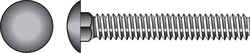 HILLMAN 3/8 Dia. x 2 in. L Hot Dipped Galvanized Steel Carriage Bolt 100 pk