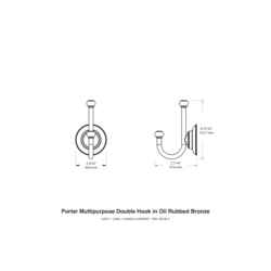 Delta Porter 7 in. H x 3.1 in. L x 5.2 in. W Robe Hook
