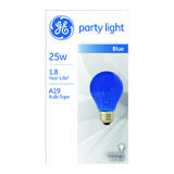 GE Lighting party light 25 watts A19 Incandescent Bulb Blue A-Line 1 pk