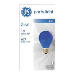 GE Lighting party light 25 watts A19 Incandescent Bulb Blue A-Line 1 pk