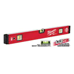 Milwaukee REDSTICK 24 in. Metal Magnetic Box Level 3 vial