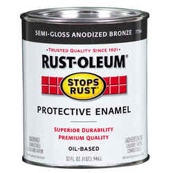 Rust-oleum Stops Rust Indoor and Outdoor Gloss Anodized Bronze Oil-Based Protective Paint 1 qt