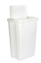 Rubbermaid White Spring Top Wastebasket 13.25 gal.