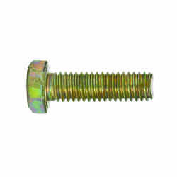 HILLMAN 3/8 in. Dia. x 1-1/4 in. L Heat Treated Yellow Dichromate Hex Head Cap Screw 100 box