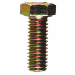 HILLMAN 3/8 in. Dia. x 1 in. L Heat Treated Yellow Dichromate Hex Head Cap Screw 100 box