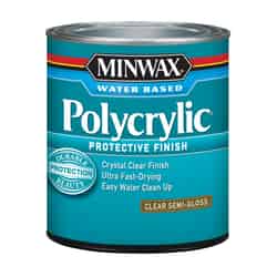 Minwax Indoor Clear Polycrylic 0.5 pt. Semi-Gloss Semi-Gloss
