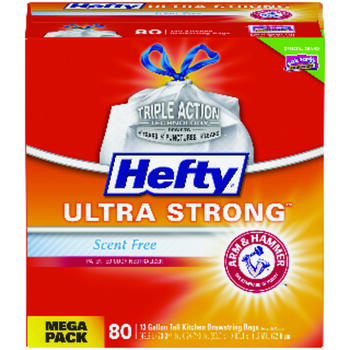 Hefty Ultra Strong 13 gal. Kitchen Trash Bags Drawstring 80 pk