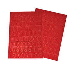 Hy-Ko 1 in. Red 0-9, A-Z Letters and Numbers Self-Adhesive Vinyl