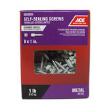 Ace 1 in. L x 9 Sizes Hex Hex Washer Steel Self-Sealing Screws 1 lb. Ceramic