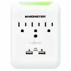 Monster Cable Just Power It Up 540 J 3 outlets Surge Tap