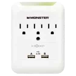Monster Cable Just Power It Up 540 J 3 outlets Surge Tap