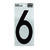 Hy-Ko Reflective Vinyl 6 Black Self-Adhesive 6 in. Number