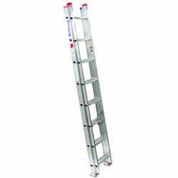Werner 16 ft. H X 16 in. W Aluminum Extension Ladder Type III 200 lb