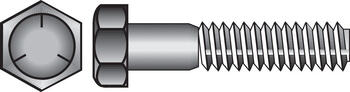 HILLMAN 1/2 in. Dia. x 4-1/2 in. L Heat Treated Zinc Steel Hex Head Cap Screw 25 box