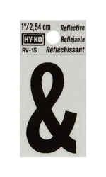 Hy-Ko 1-1/4 in. Vinyl Ampersand Special Character Self-Adhesive Black Reflective