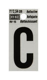 Hy-Ko 1 in. Reflective Black Vinyl Letter Self-Adhesive C