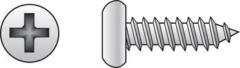 HILLMAN 12 x 1-3/4 in. L Phillips Zinc-Plated Steel Sheet Metal Screws Pan Head 100 per box