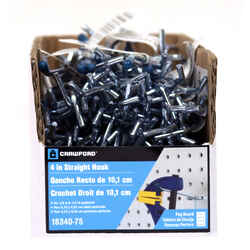 Crawford Zinc Plated Silver 4 in. Peg Hooks 75 Steel