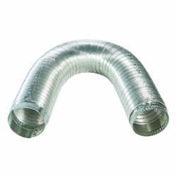 Ace 28 in. L x 4 in. Dia. Black/Silver Duct Aluminum