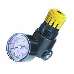 Tru-Flate Plastic/Steel Mini Regulator with Gauge 1/4 in. NPT 250 psi 1 pc