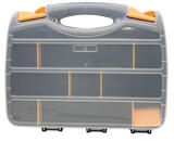 Quantum Storage 13 in. L x 10 in. W x 2 in. H Storage Organizer Plastic 11 compartment Gray