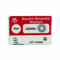 HILLMAN Zinc-Plated Steel 1/4 in. Bonded Neoprene Washer 100 pk