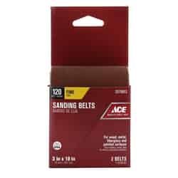 Ace 18 in. L x 3 in. W Aluminum Oxide 120 Grit Fine 2 pk Sanding Belt