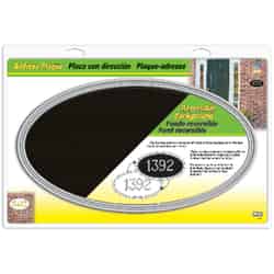 Hy-Ko Gloss Black/White Plastic Oval Address Plate