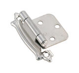 Amerock 2 in. W x 2-3/4 in. L Sterling Nickel Steel Self-Closing Hinge 2