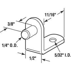 Prime-Line Gold Steel Shelf Support Peg 1-3/16 in. L