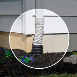 Flex-A-Spout 3.75 in. H X 3.75 in. W X 9 in. L White Plastic Flexible Downspout Extension