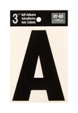 Hy-Ko 3 in. Black Vinyl Self-Adhesive Letter A 1 pc.