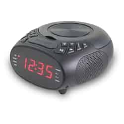 GPX .9 in. Black AM/FM Clock Radio with CD Player Digital Plug-In