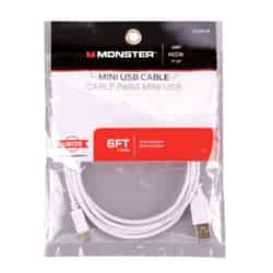 Monster Cable Hook It Up 6 ft. L USB 2.0 Mini Device Cable