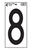 Hy-Ko Reflective 4 in. Vinyl 8 Number Self-Adhesive Black