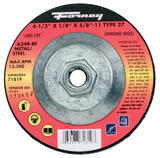 Forney 4-1/2 in. Dia. x 1/4 in. thick x 5/8 in. Metal Grinding Wheel 13300 rpm 1 pc. Aluminum O