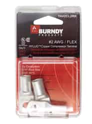 Burndy Insulated Wire Ring Terminal Silver 3 pk