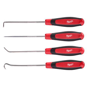 Milwaukee 4 pc. Hook and Pick Set 8 in. Chrome-Plated Steel