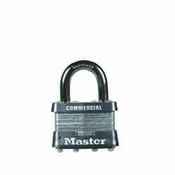 Master Lock 1-5/16 in. H x 1 in. W Laminated Steel 4-Pin Cylinder Padlock 1 pk Keyed Alike