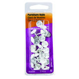 HILLMAN Large Brass-Plated White Brass Furniture Nails 25 pk