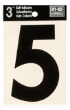 Hy-Ko Vinyl 3 in. Number Black 5 Self-Adhesive