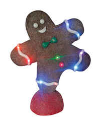 Design House Gingerbread Man Christmas Decoration Brown Resin 1 each