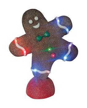 Design House Gingerbread Man Christmas Decoration Brown Resin 1 each