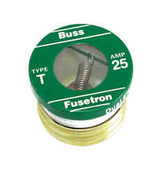 Bussmann 25 amps 125 volts Plastic Dual Element Plug Fuse 4 pk